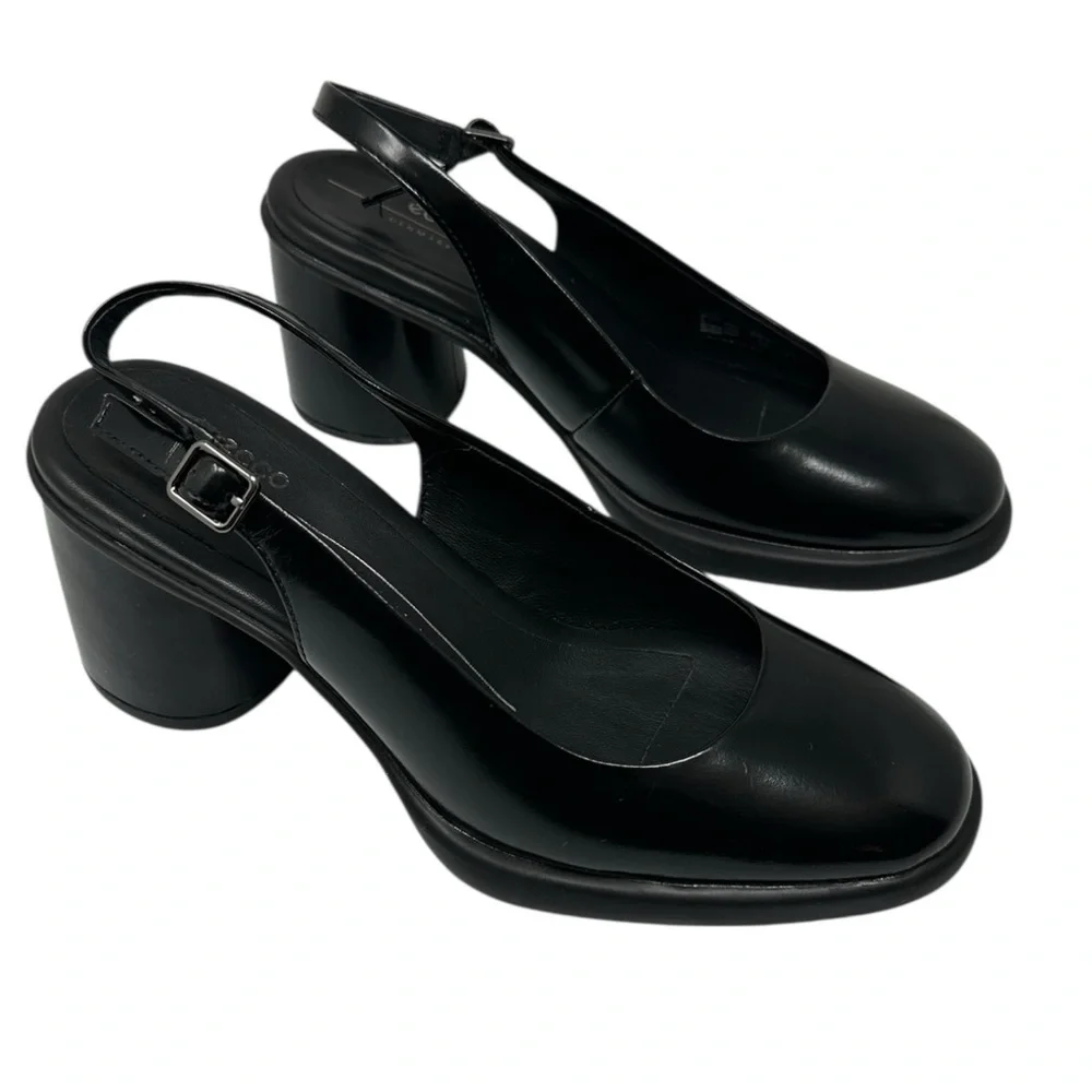 ECCO Womens Sculpted 55 Luxe Black Slingback Size 6-6.5